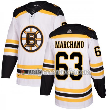Herren Eishockey Boston Bruins Trikot Brad Marchand 63 Adidas 2017-2018 Weiß Authentic